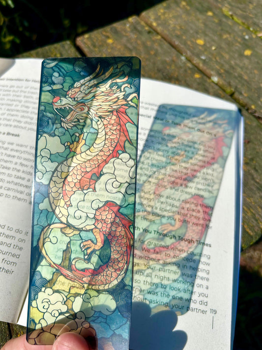 Japanese Traditional Dragon Bookmark - Handcrafted Asian Design - Unique Book Marker - Japanese Art Gift