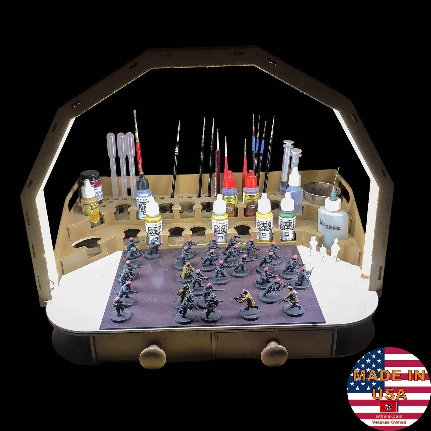 LED Light Add-On For Painting Stations, Double Wide, Extra Tall - 