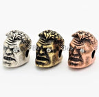 Antique Color Incredible Hulk Bead, Hulk Spacer Beads, Gold/Silver/Copper Charm, Men's Bracelet Beads, 12x11x8mm,sku#Y1110