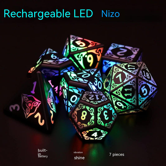 Rechargeable LED Electronic Luminescent Dice-DungeonDice1