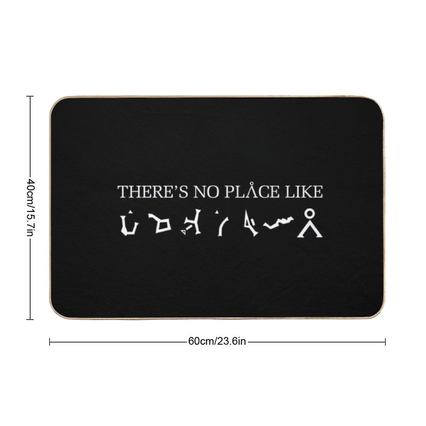Stargate There’s No Place Like Earth , White Letters Bath Mat