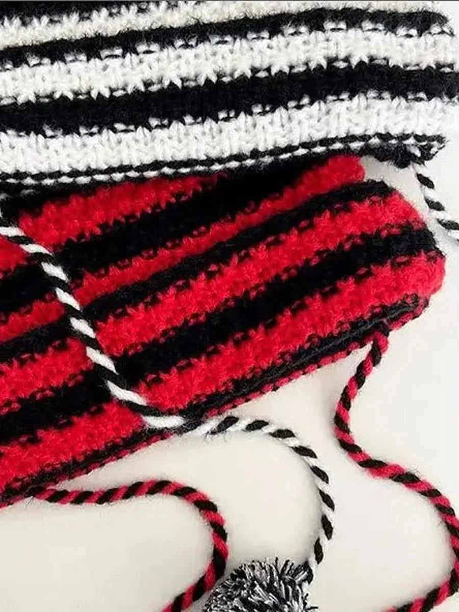 'Grunge Cat' Kawaii Knitted Striped Cat Ear Hat