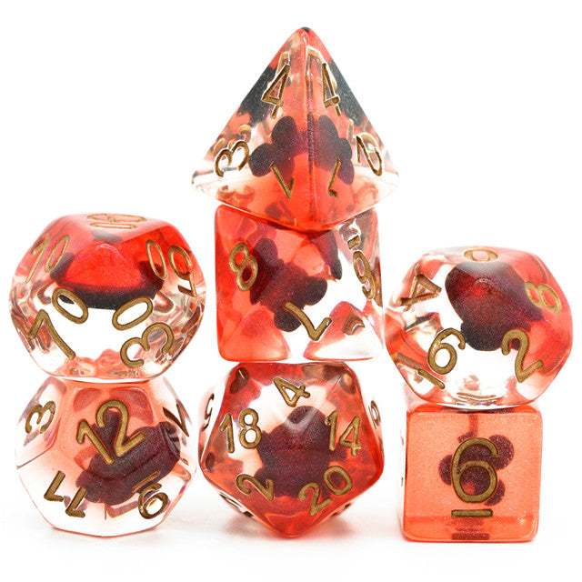 "Clubs" Shape of My Heart 7-Dice Set