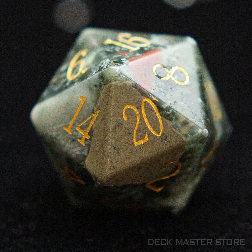 1pc 20 Sided D20 Dice Polyhedral Gemstone Digital D20 DnD Dice for D&D TRPG Magic Tabletop Games Board Games Dice