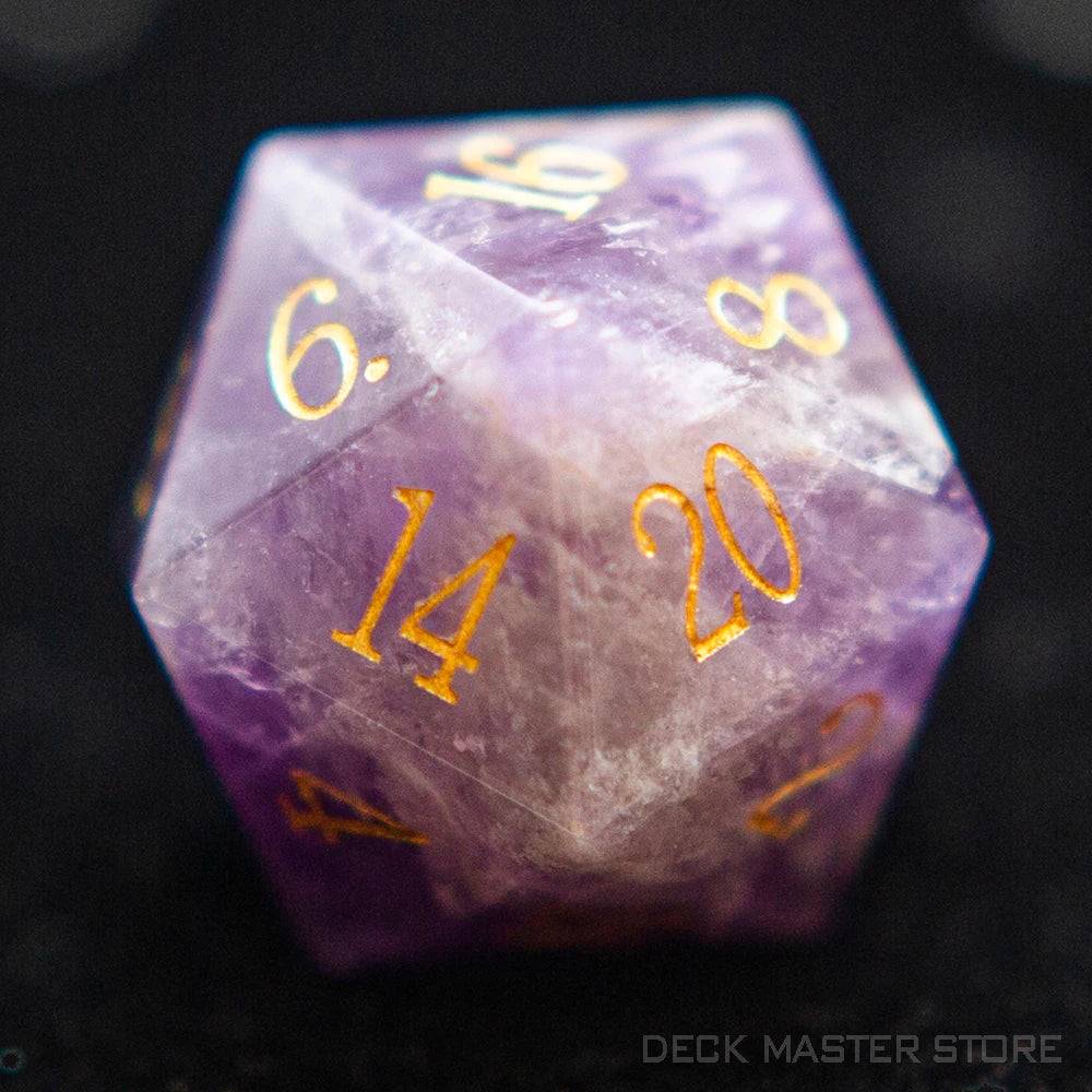 1pc 20 Sided D20 Dice Polyhedral Gemstone Digital D20 DnD Dice for D&D TRPG Magic Tabletop Games Board Games Dice