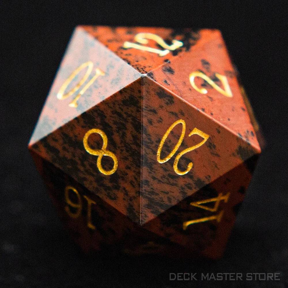 1pc 20 Sided D20 Dice Polyhedral Gemstone Digital D20 DnD Dice for D&D TRPG Magic Tabletop Games Board Games Dice