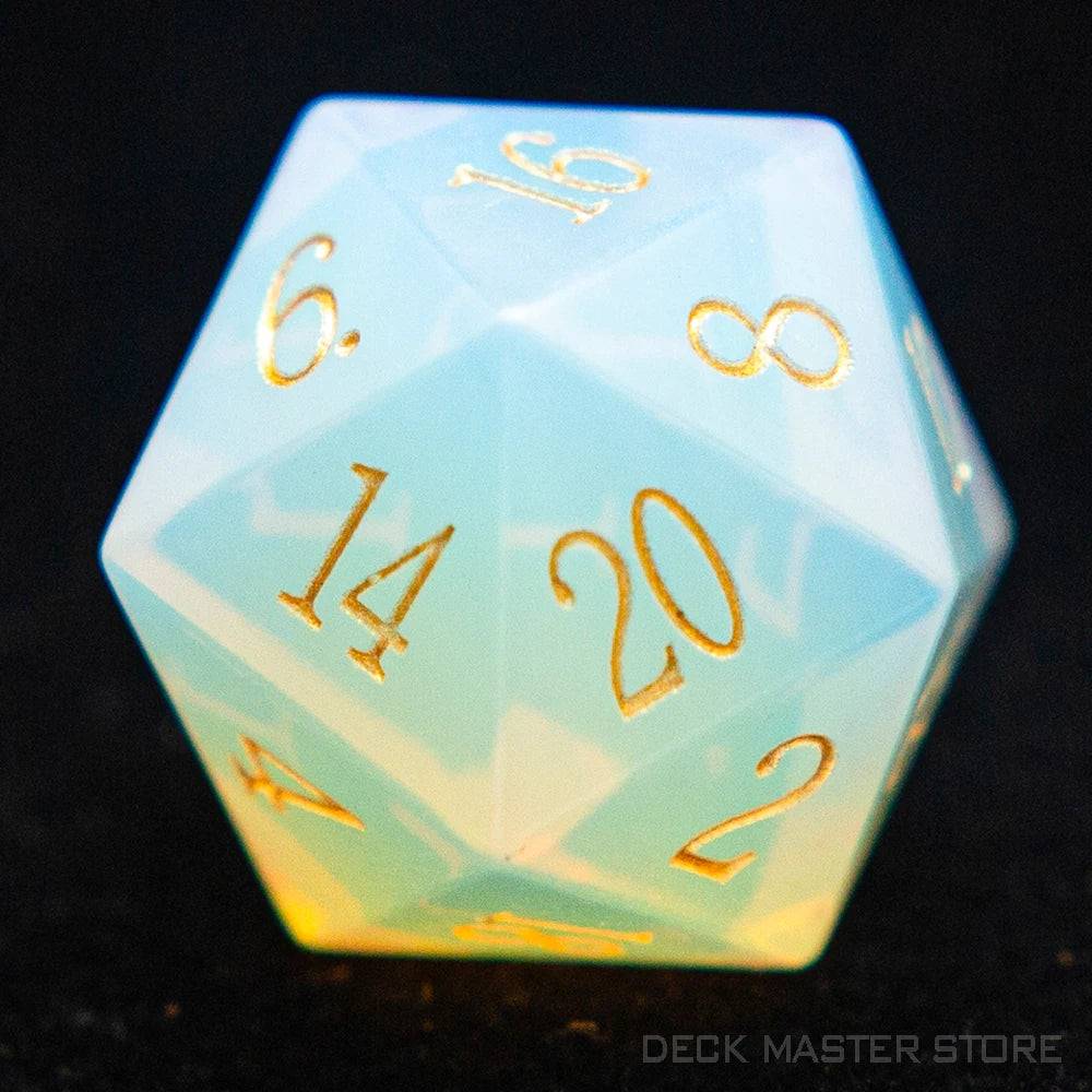 1pc 20 Sided D20 Dice Polyhedral Gemstone Digital D20 DnD Dice for D&D TRPG Magic Tabletop Games Board Games Dice