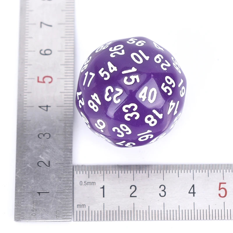 1pc 60 Face Dice For Game Polyhedral D60/20 Multi Sided Acrylic Dice Gift For Game Lovers Game Party Entertainment Equipment