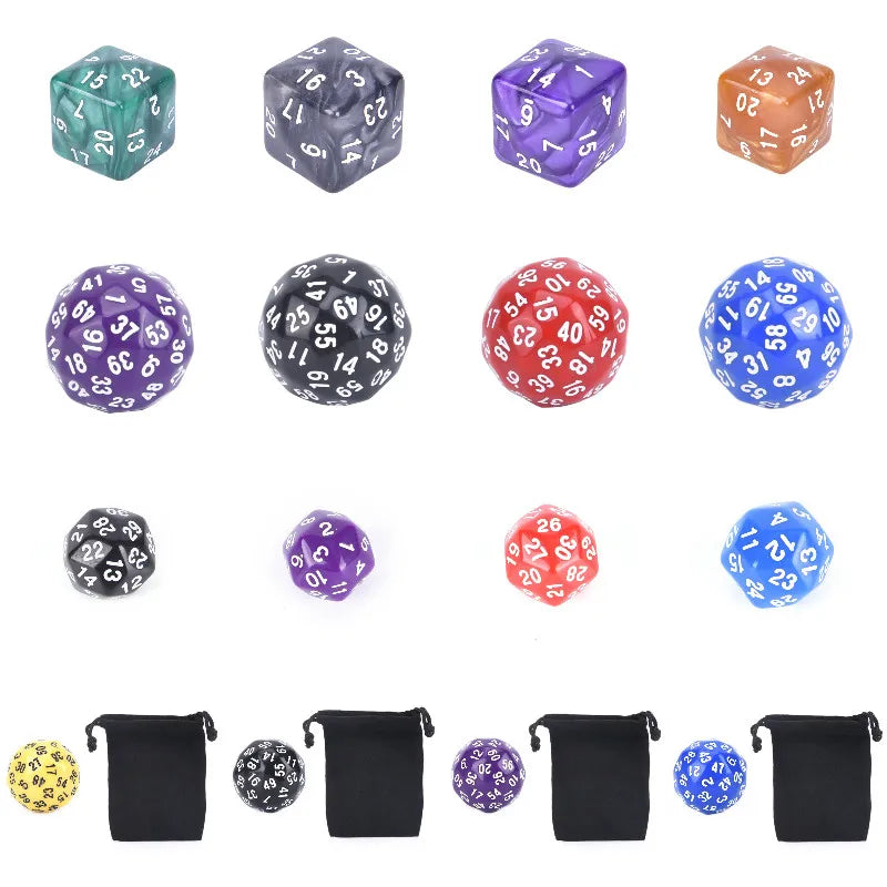 1pc 60 Face Dice For Game Polyhedral D60/20 Multi Sided Acrylic Dice Gift For Game Lovers Game Party Entertainment Equipment