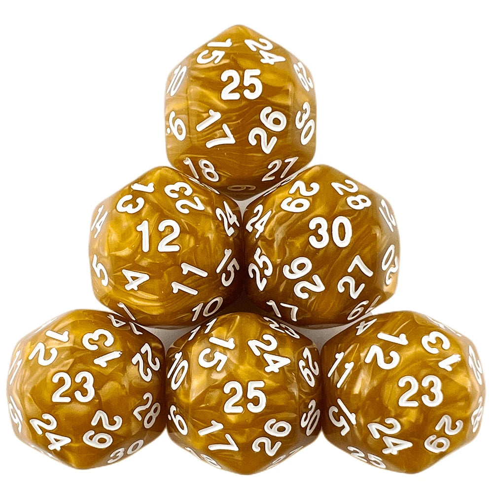 1Pc Multi Sided Acrylic Dice Table Polyhedral D30 Novelty Board Game for Club Pub Part Tabletop Games