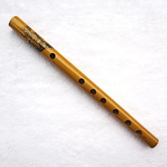 1Pc Wooden Traditional 6 Hole Bamboo Flute Clarinet Student Musical Instrument Wood Color