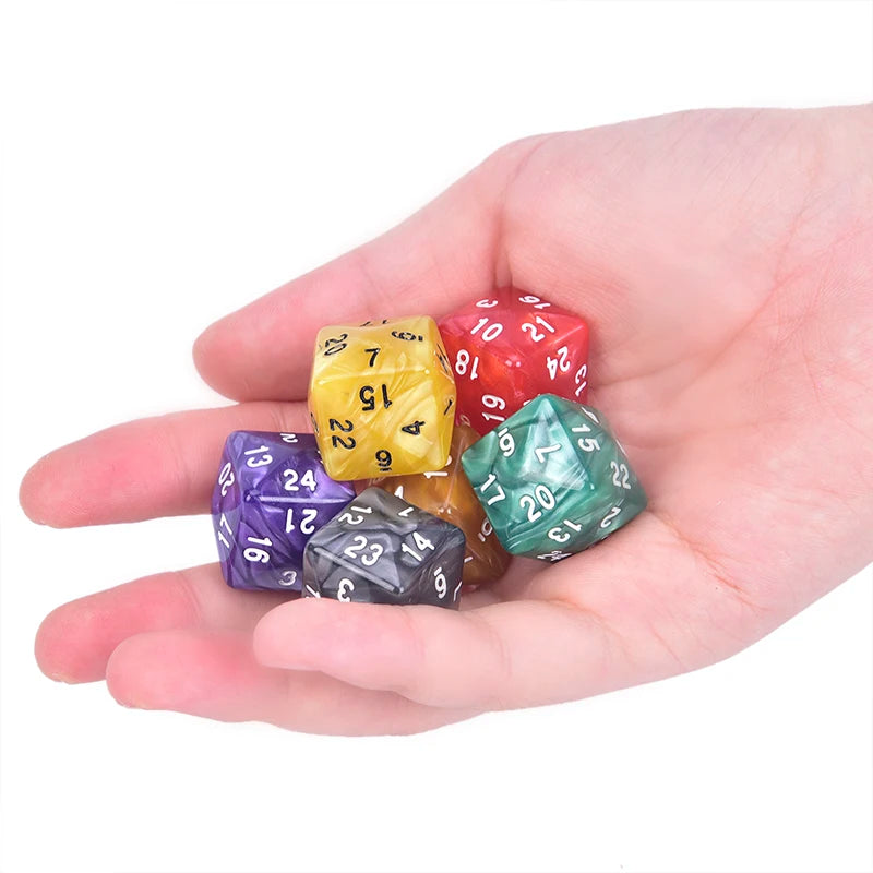 1pcs D24 Multi Sided Acrylic Dice For TRPG Game Lovers 24 Face Dice For Game Polyhedral New Arrival