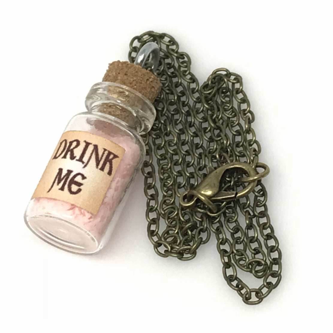 Alice in Wonderland necklace orange glow - 