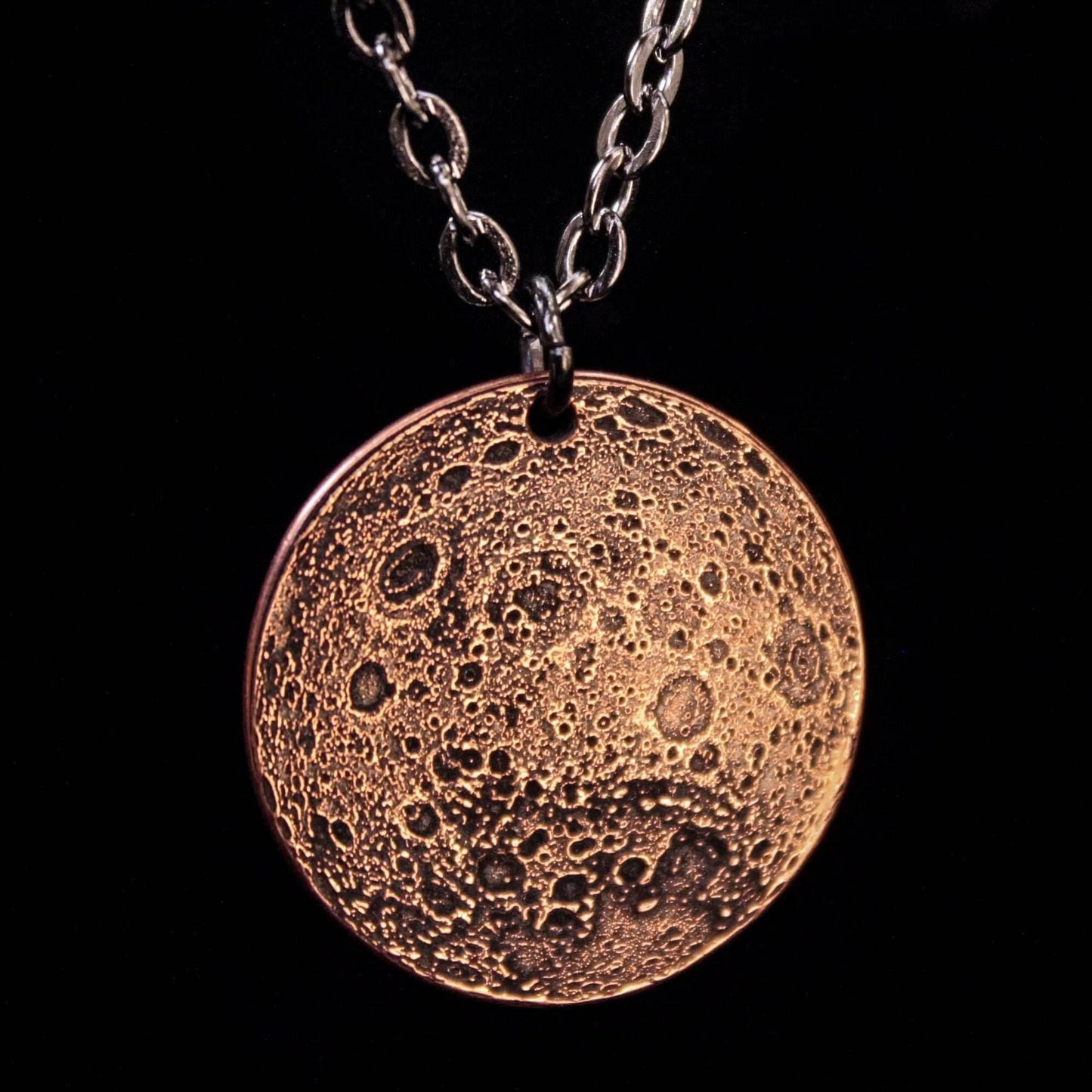 Blood Moon Copper Necklace - 1 in / 26 mm Pendant or Charm - Charm only