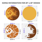 Venus Planet Wall Mural Stencil Set