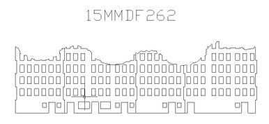 Ruined City Building (Wood) - 15MMDF262 - 