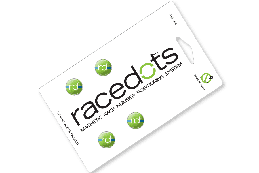 RaceDots: Magnetic Race Number Positioning System 4-Pack (Captain America) - 