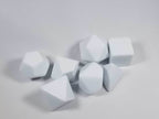 White Blank 7-Dice Set d4, d6, d8, d10, d12, d20 for Customization Ready DIY Bescon - 