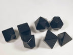 Black Blank 7-Dice Set d4, d6, d8, d10, d12, d20 for Customization Ready DIY Bescon - 