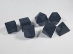 Black Blank 7-Dice Set d4, d6, d8, d10, d12, d20 for Customization Ready DIY Bescon - 