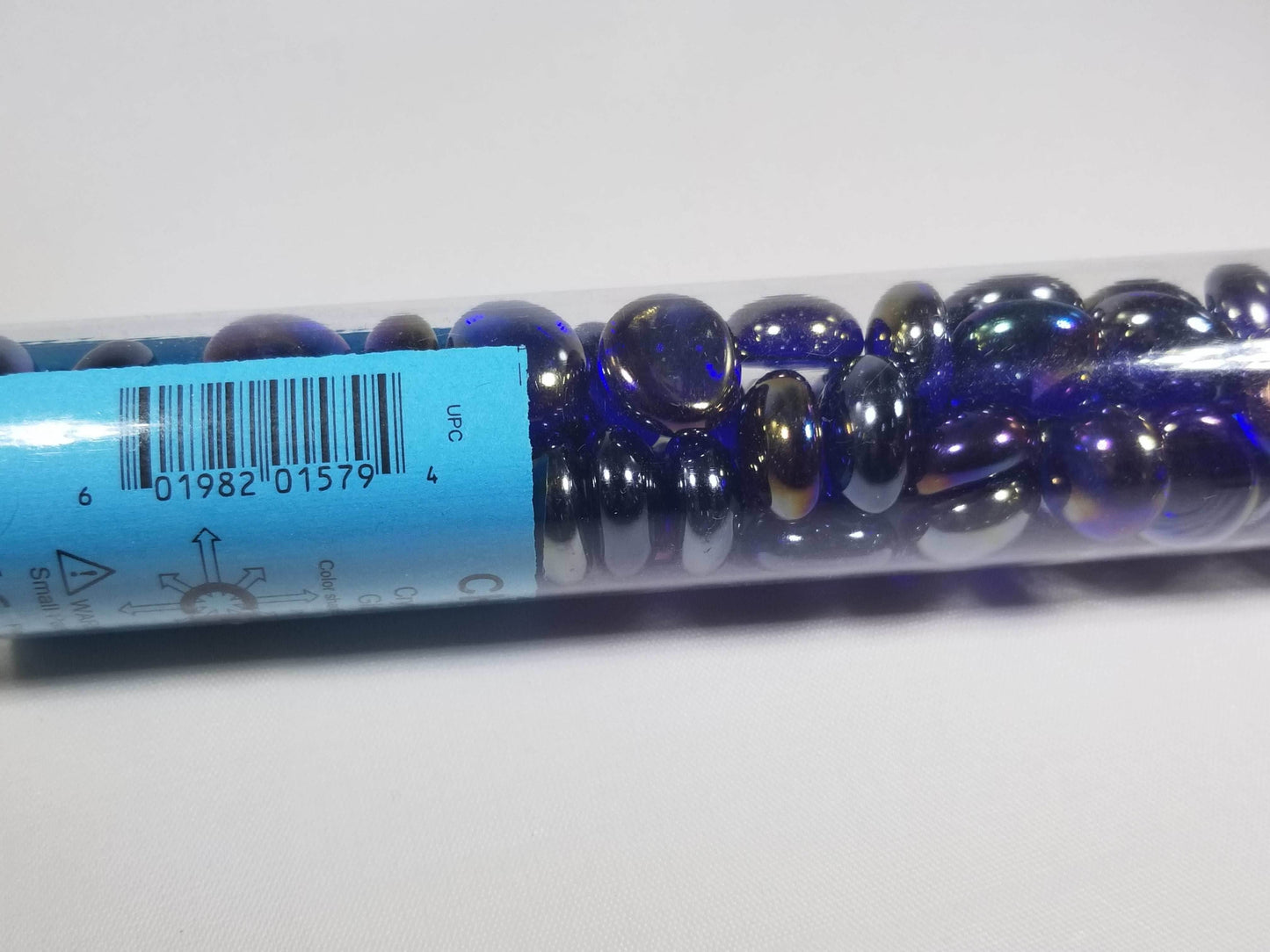 40+ Crystal Dk Blue Iridized Glass Gaming Stones Counters by Chessex - 