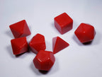 Red Blank 7-Dice Set d4, d6, d8, d10, d12, d20 for Customization Ready DIY Bescon - 