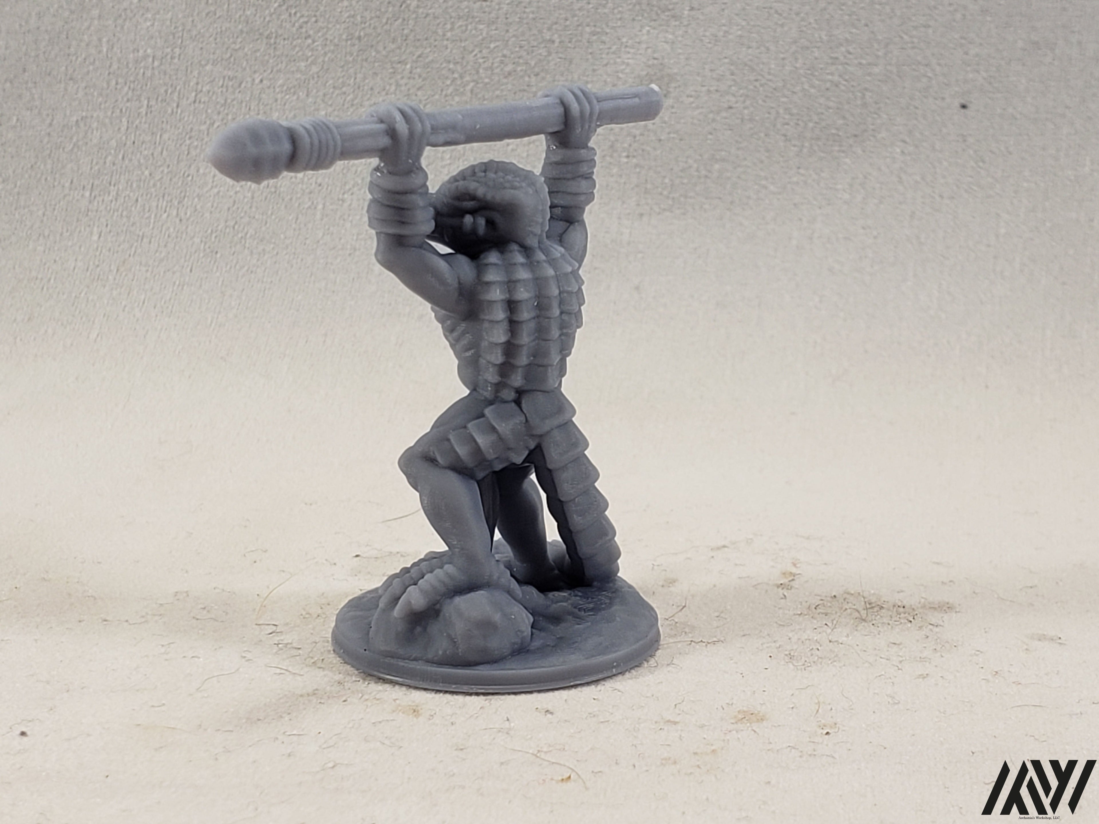 Lizardfolk Warrior with Spear Raised