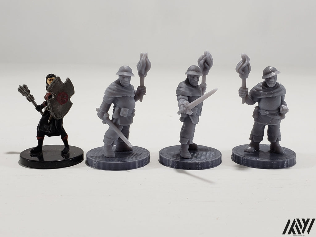 Town Guard with Torches Set