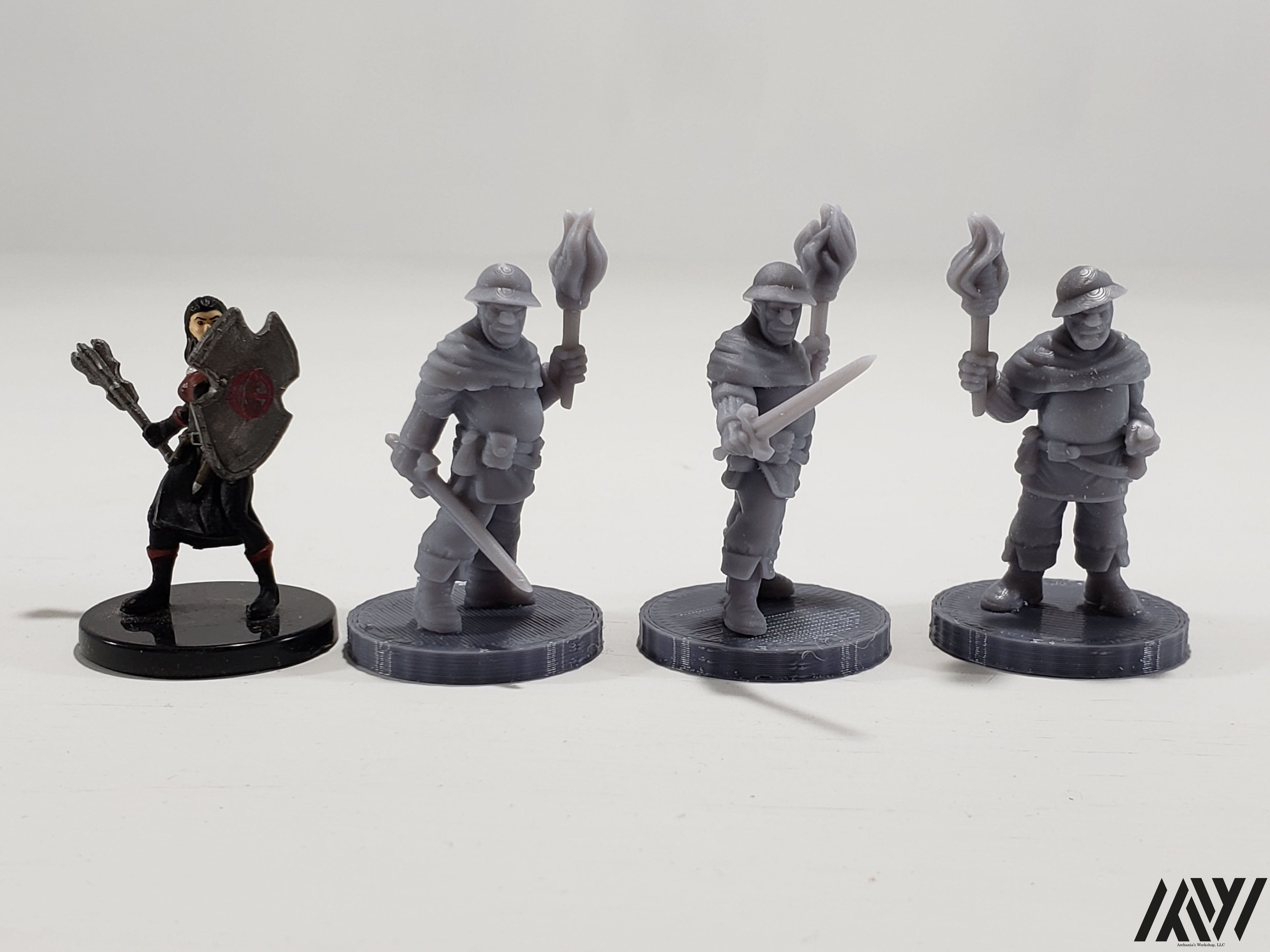 Town Guard with Torches Set
