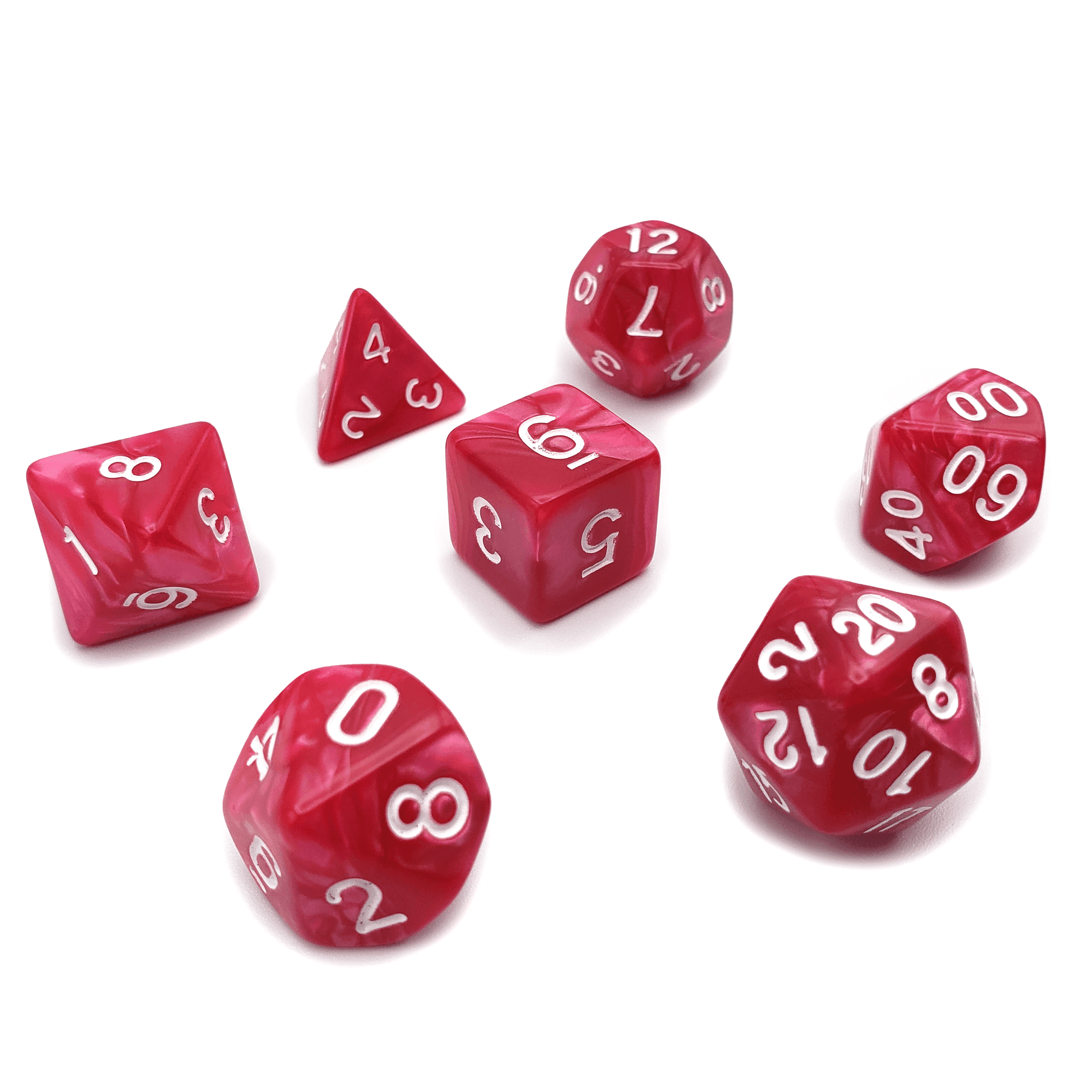 Rose Garden - 7 Piece DnD Dice Set | Acrylic RPG Gaming Dice - 