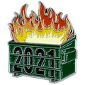 BL11-017 Official 2021 Dumpster Fire Collectible Pin with dual pin posts Pandemic, Killer Wasps, Riots, Police, Rioters - 