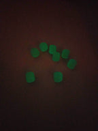 Green Glow in the Dark Blank d6 16mm Dice DIY (sold per die) - 
