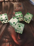 BrycesDice 16mm Glitter d6 (Green) Square Edge [per die] - 