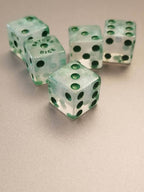 BrycesDice 16mm Glitter d6 (Green) Square Edge [per die] - 