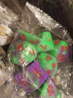 Random 7-Dice Set | Dnd Dice for Tabletop Gaming Variety of Colors - 