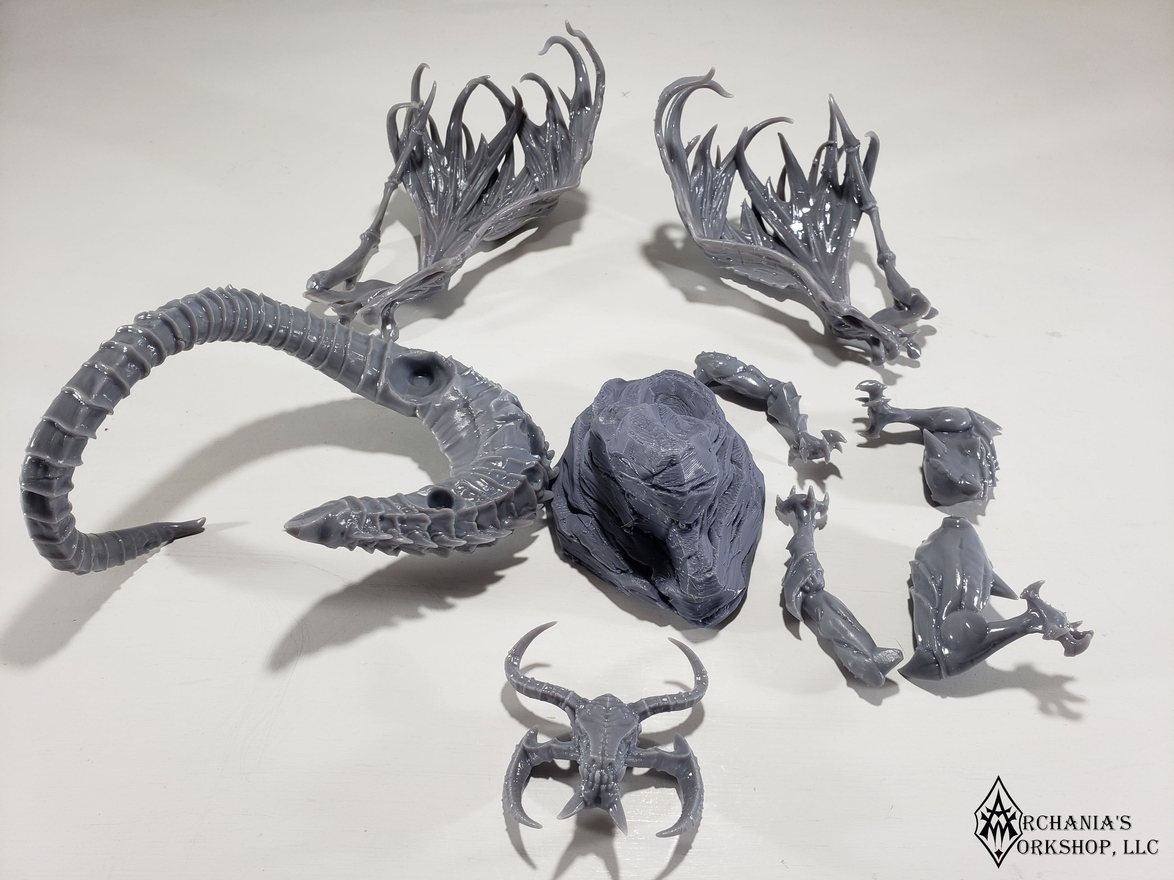Black D20 Dragon