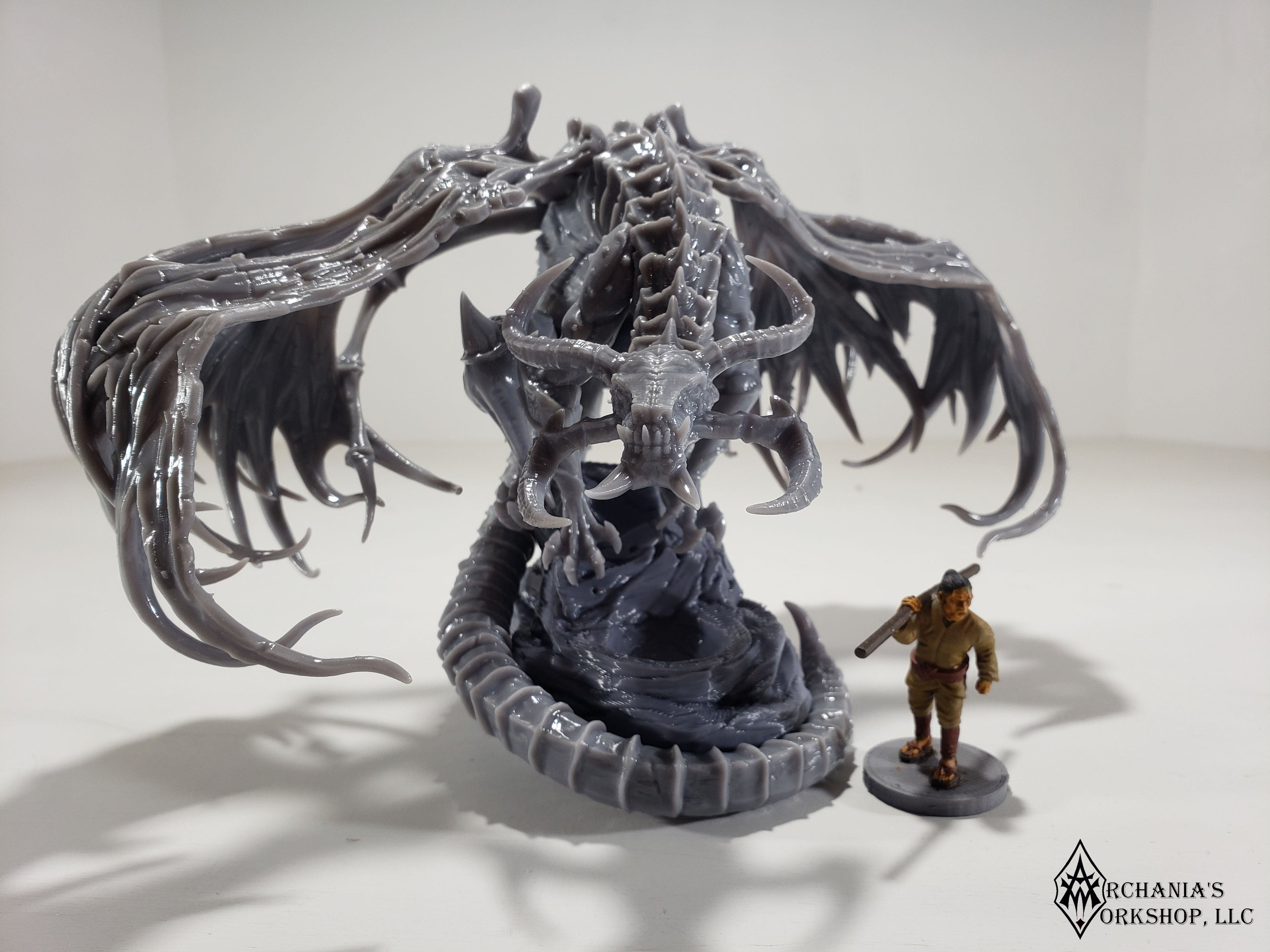 Black D20 Dragon
