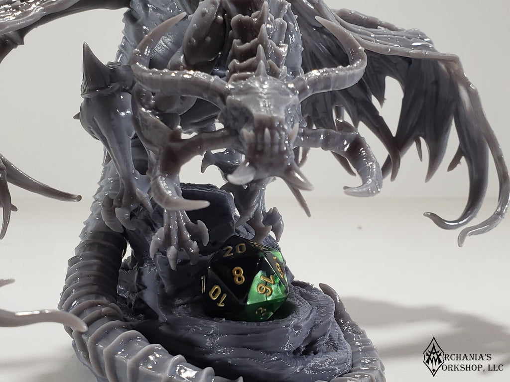 Black D20 Dragon