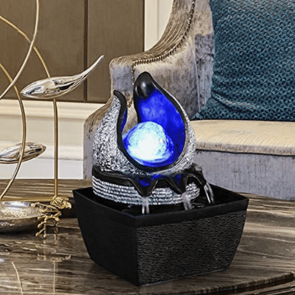 Mystic Crystal Indoor Zen Water Fountain - Black / EU