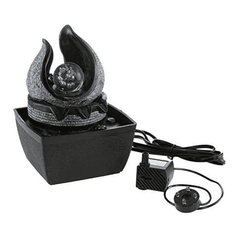 Mystic Crystal Indoor Zen Water Fountain - Black / EU