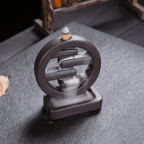 Tata Round Backflow Incense Burner Waterfall - 