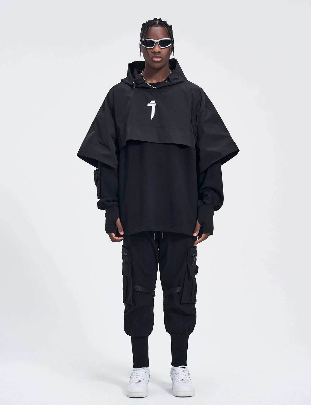 HiH18 I-Tech Layered Hoodie - Blue / M
