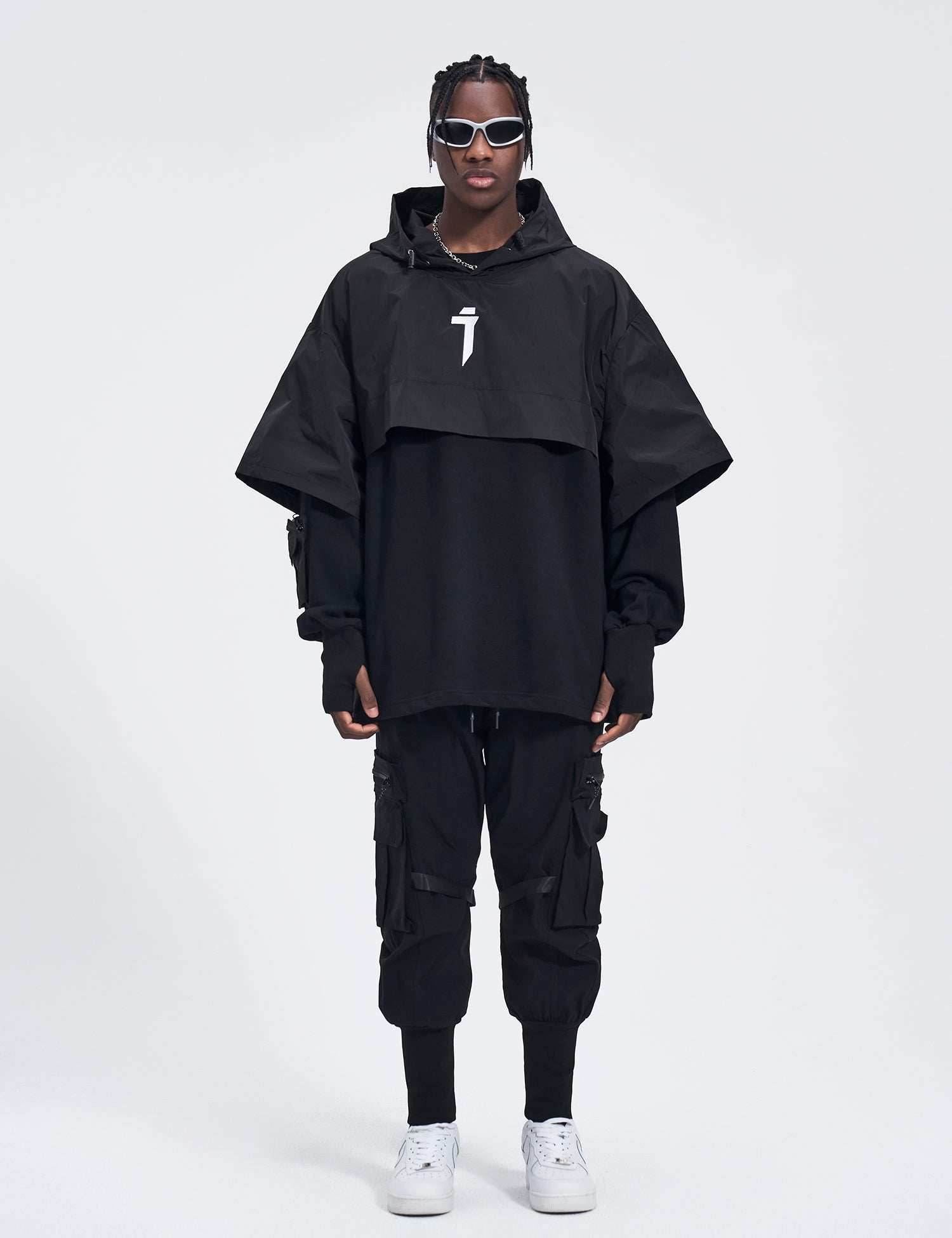 HiH18 I-Tech Layered Hoodie - Blue / M