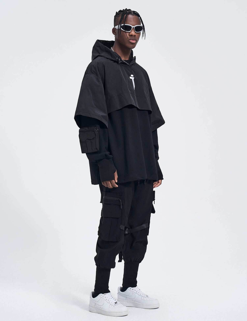 HiH18 I-Tech Layered Hoodie - Blue / M