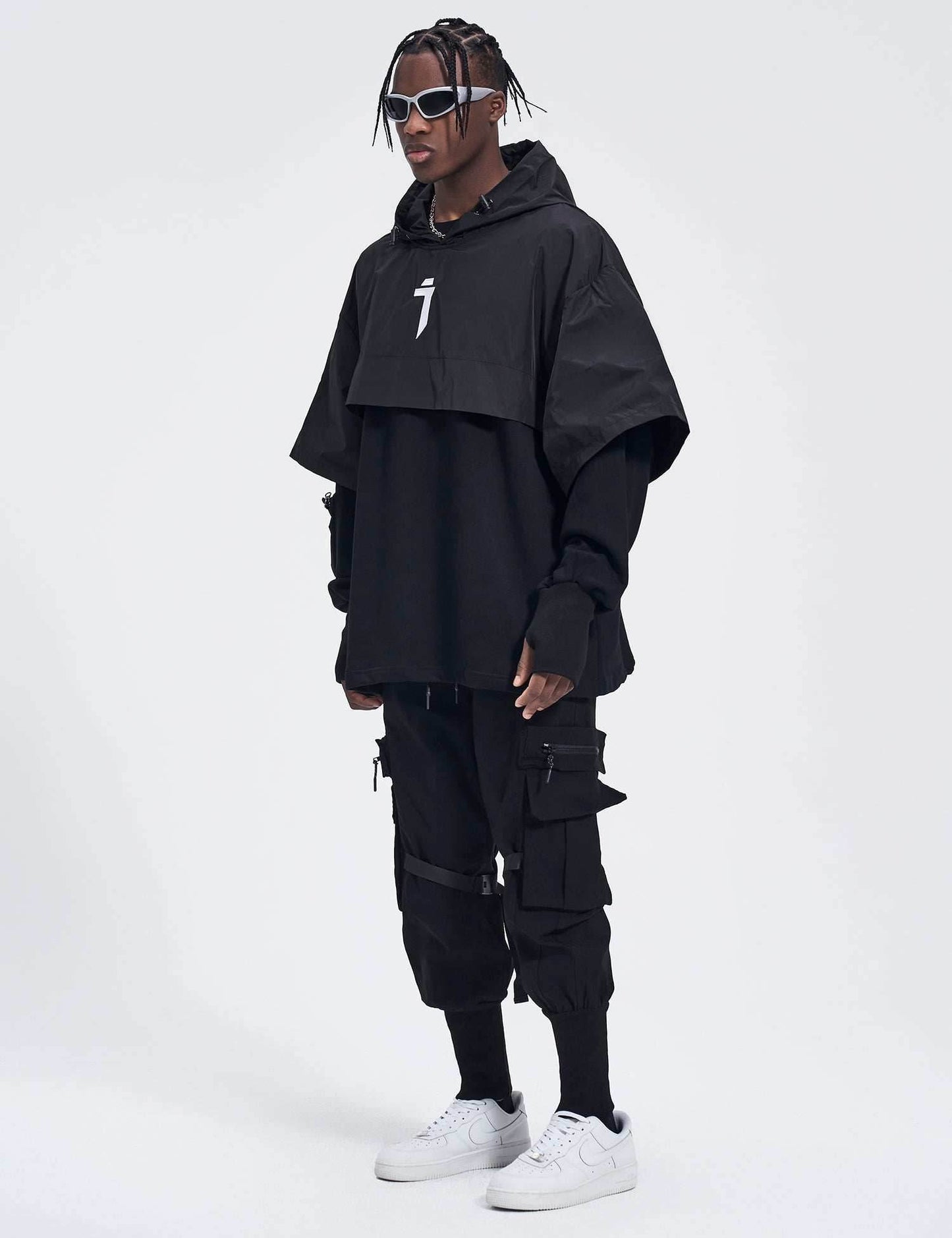 HiH18 I-Tech Layered Hoodie - Blue / M