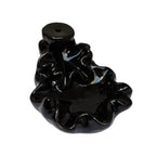 Lotus Leaf Waterfall Backflow Incense Burner - Black