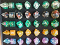 (Resin) 7-Dice Sets Gift Box | 5 Sets, Different Colors, Dungeons & Dragons Dice - 