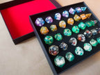 (Resin) 7-Dice Sets Gift Box | 5 Sets, Different Colors, Dungeons & Dragons Dice - 