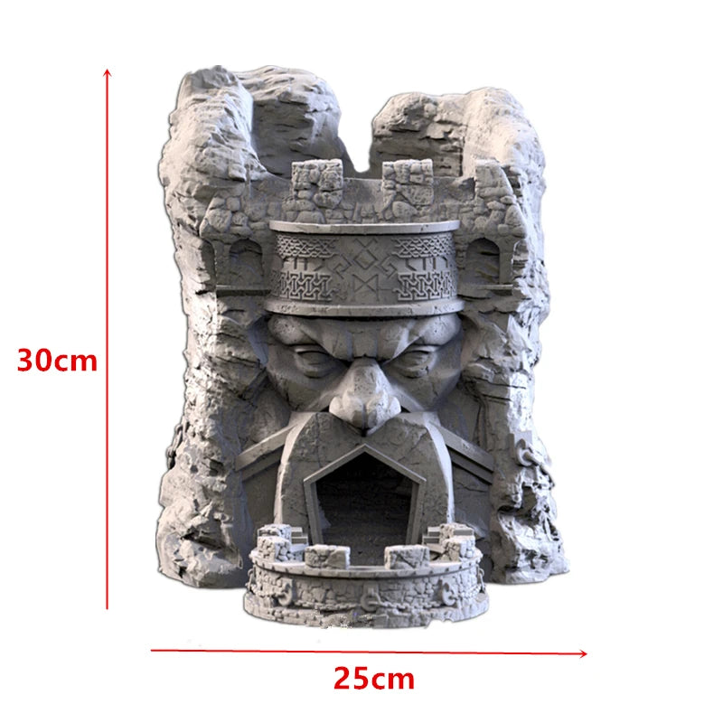 2023 Novelty Dwarf Bastion Dice Towe Moving Dice Tower Sculpture Ornament Statues Home Decorations Game Tools