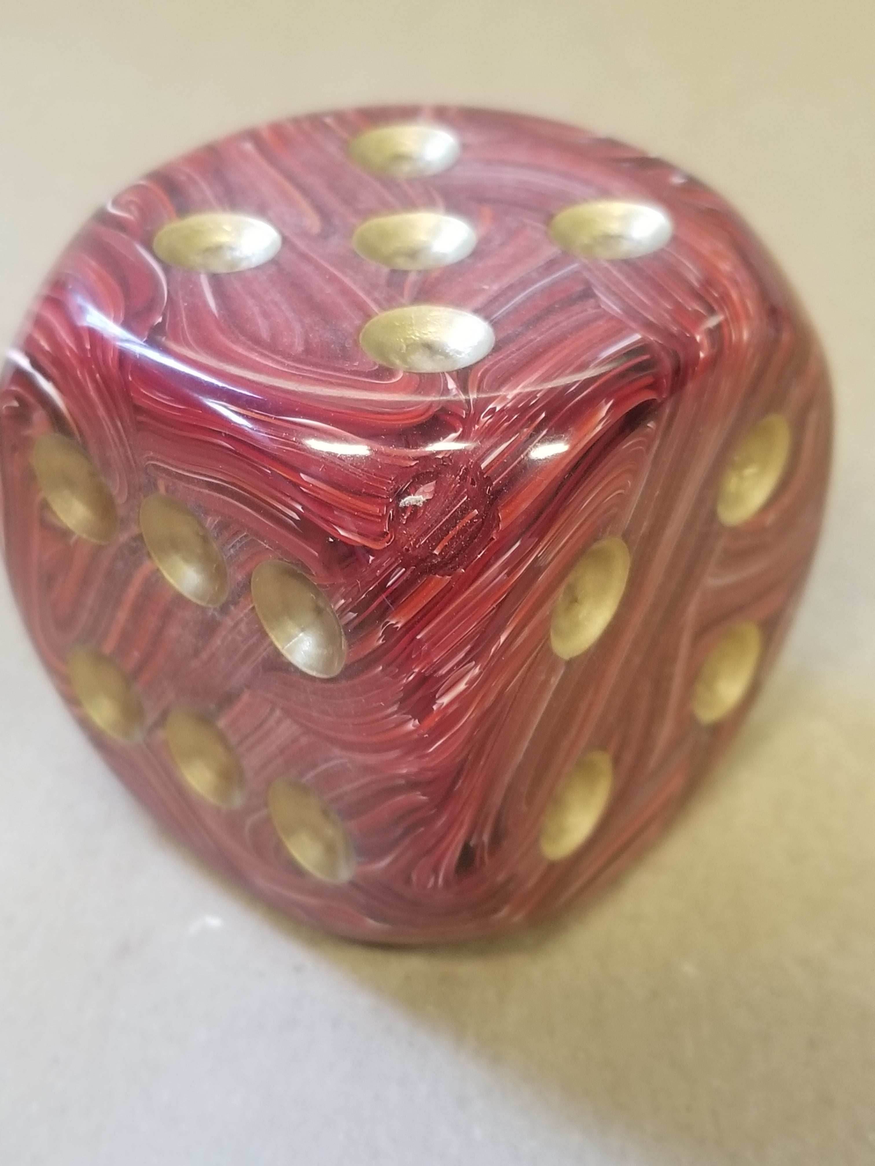 Factory Second 50mm d6 Dice by Chessex (Multiple Colors) - Purple black